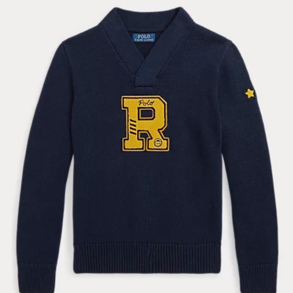 Cotton Letterman Sweater